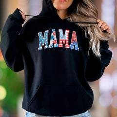 "MAMA" | Patriotic Stylized Unisex Adult Hoodie | Motherhood Lifestyle