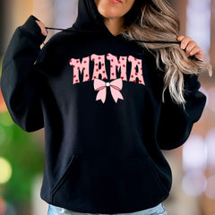 "Mama" | Heart Pattern Typography Unisex Adult Hoodie | Loving Identity Apparel