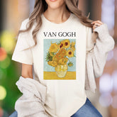 "VAN GOGH" Van Gogh Sunflowers Art Unisex Adult T-Shirt | Artistic Expression