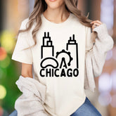 "CHICAGO" | Minimal Skyline Unisex Adult T-Shirt | City Enthusiast Lifestyle