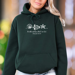 "Be Still and Know That I Am God" | Nature Graphic Unisex Adult Hoodie | Faith-Inspired Lifestyle