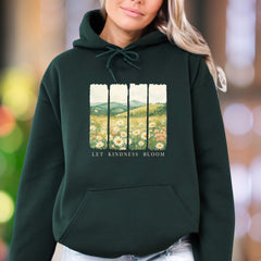 "Let Kindness Bloom" | Nature Landscape Unisex Adult Hoodie | Motivational Lifestyle