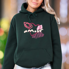 "Amour" | Artistic Sketch Heart Unisex Adult Hoodie | Romantic Expression Apparel