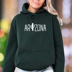 "ARIZONA" | Southwest Cactus Graphic Unisex Adult Hoodie | Travel Lifestyle