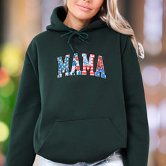 "MAMA" | Patriotic Stylized Unisex Adult Hoodie | Motherhood Lifestyle