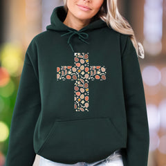 "Easter Cross Pattern" | Festive Graphic Unisex Adult Hoodie | Seasonal Lifestyle