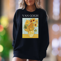 "VAN GOGH Sunflowers" | Artistic Graphic Unisex Adult Sweatshirt | Creative Expression