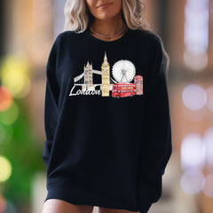 "London" | Watercolor Cityscape Unisex Adult Sweatshirt | Travel & Lifestyle