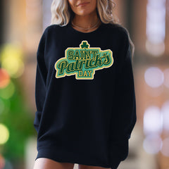 "Saint Patrick's Day" | Retro Typography Unisex Adult Sweatshirt | Festive Holiday Apparel