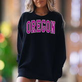 "OREGON" | College Block Letter Unisex Adult Sweatshirt | State Pride Enthusiast