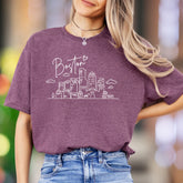 "Boston" | Minimal Cityscape Unisex Adult T-Shirt | Local Pride Apparel