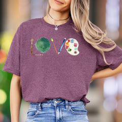 "LOVE" Artist Tools Unisex Adult T-Shirt | Creative Expression Lifestyle