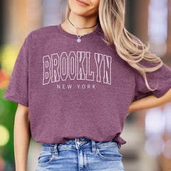 "BROOKLYN NEW YORK" | Modern Typography Unisex Adult T-Shirt | City Lifestyle
