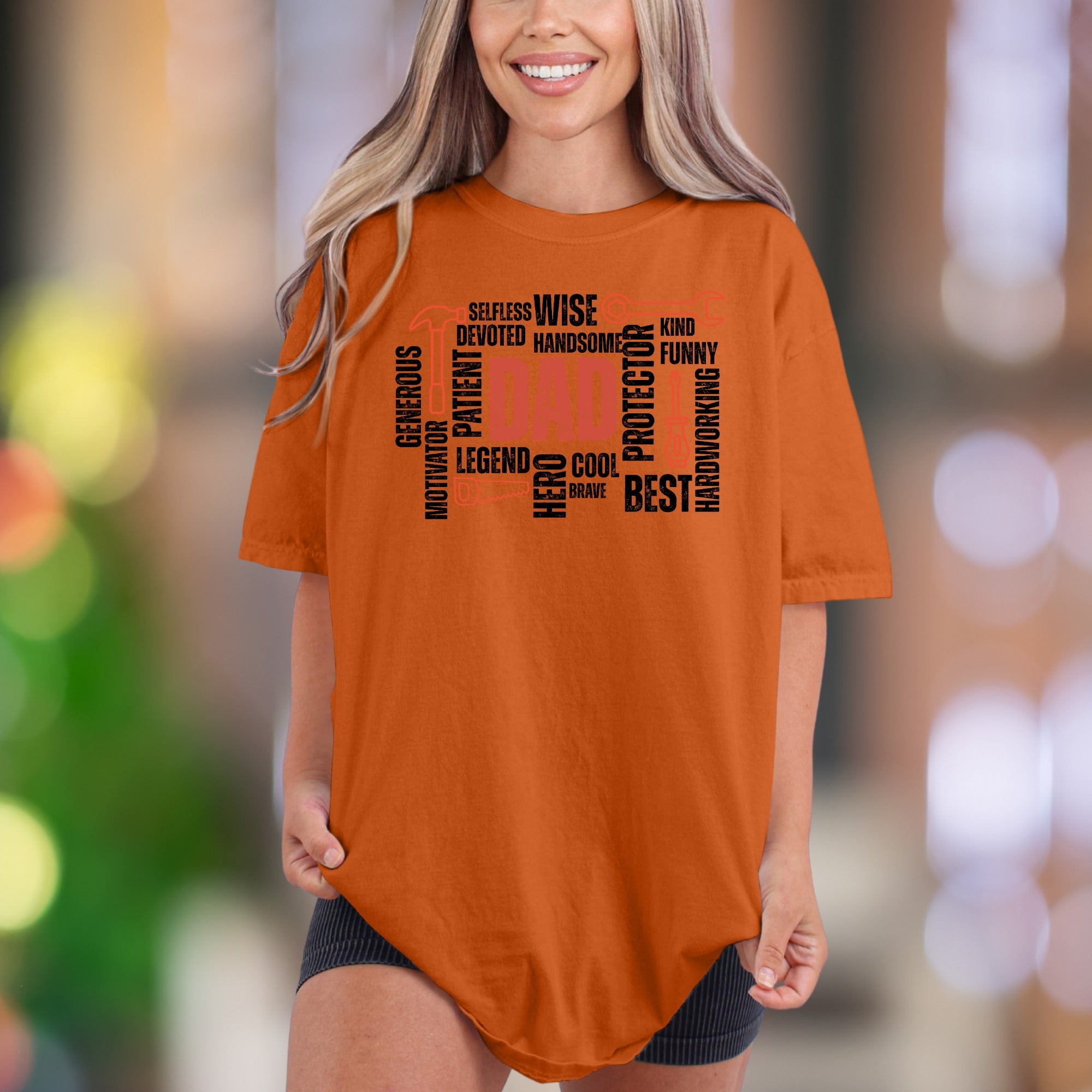 "Dad" Word Cloud | Comfort Colors Unisex Adult T-Shirt | Heartfelt Lifestyle Gift