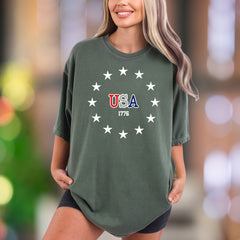 "USA 1776" | Comfort Colors Unisex Adult T-Shirt | Patriotic Vintage Style