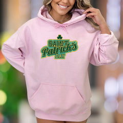 "Saint Patrick's Day" | Retro Typographic Unisex Adult Hoodie | Festive Holiday Apparel