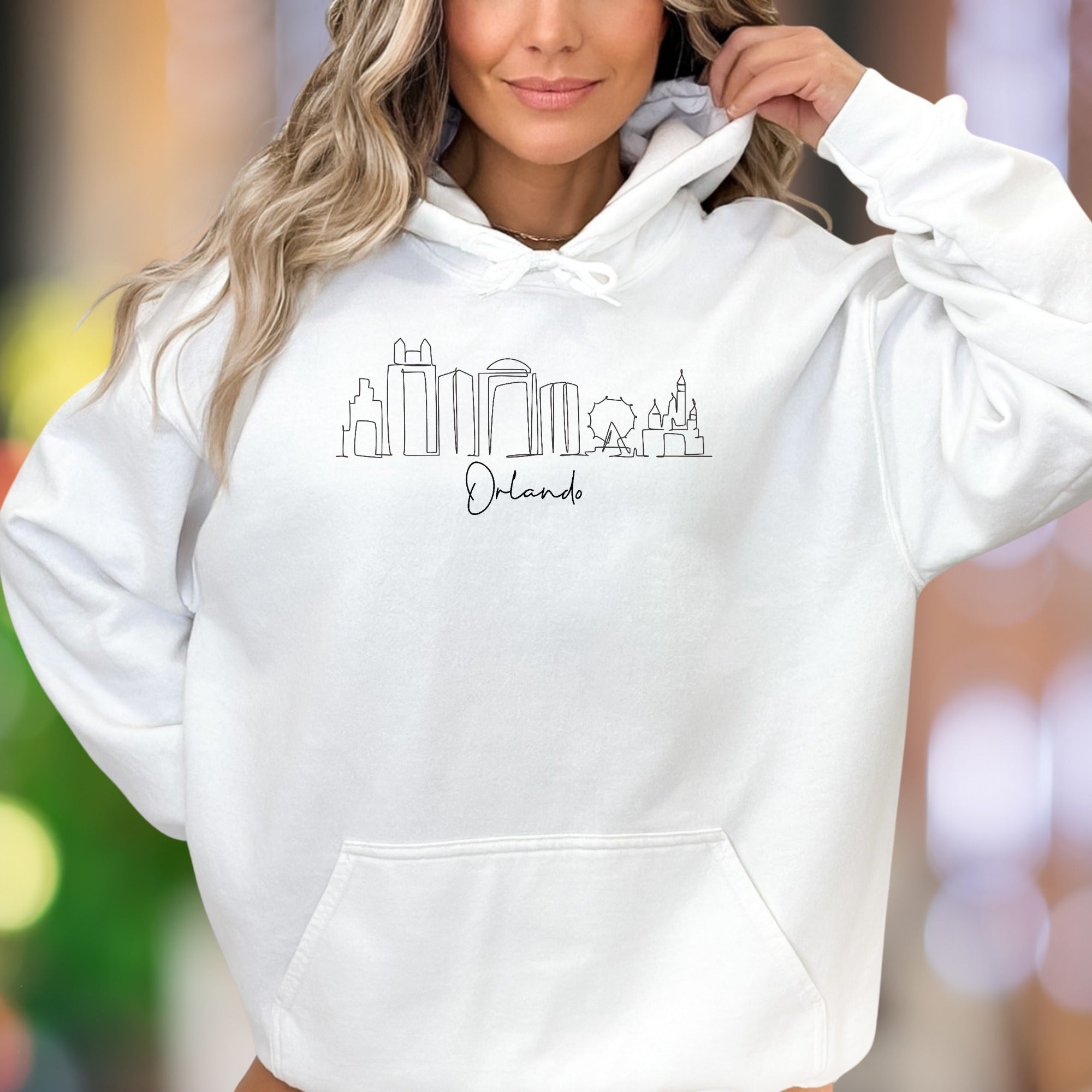 "Orlando" | Minimal Skyline Unisex Adult Hoodie | Cityscape Identity