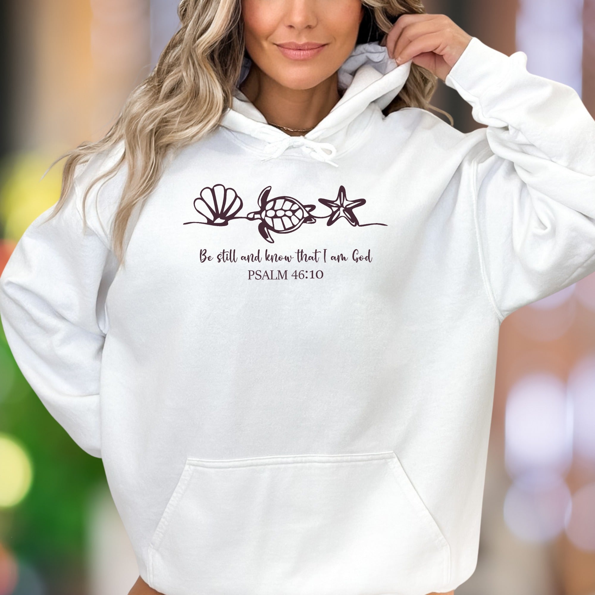 "Be Still and Know That I Am God" | Nature Graphic Unisex Adult Hoodie | Faith-Inspired Lifestyle