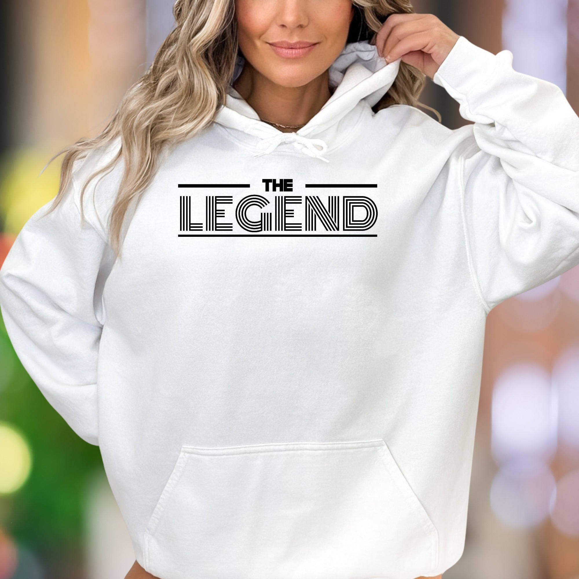 "THE LEGEND" | Bold Typography Unisex Adult Hoodie | Motivational Lifestyle