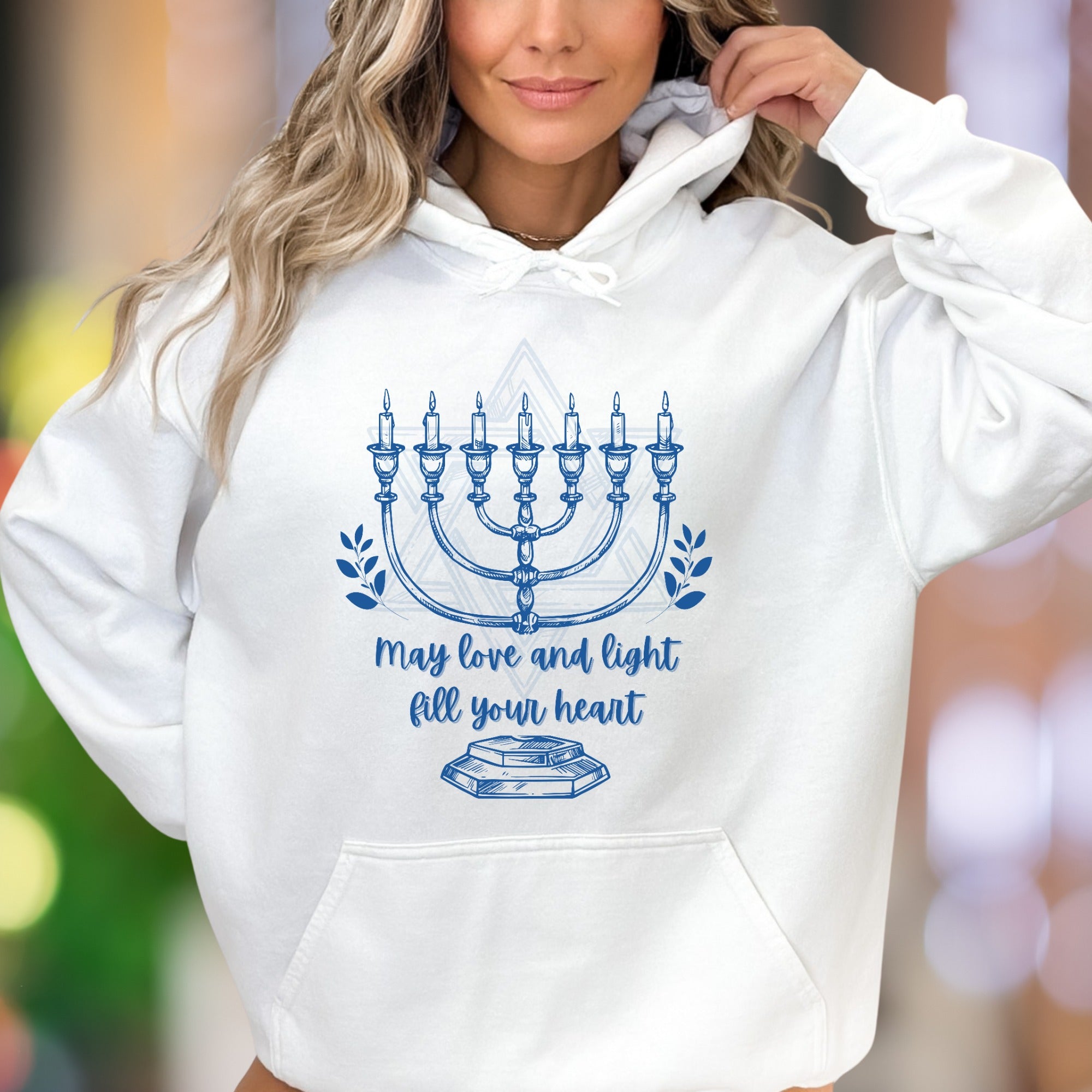 "May Love and Light Fill Your Heart" | Inspirational Graphic Unisex Adult Hoodie | Calm Lifestyle