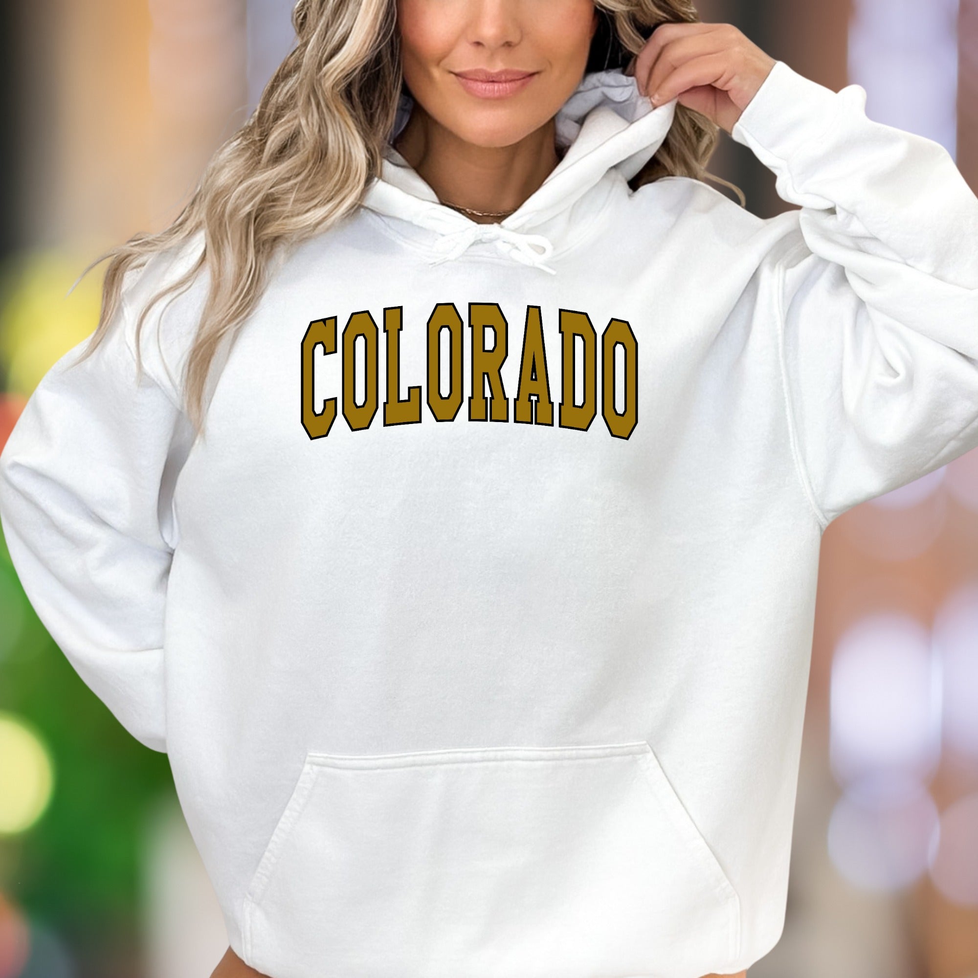"COLORADO" | Collegiate Typography Unisex Adult Hoodie | State Pride Apparel