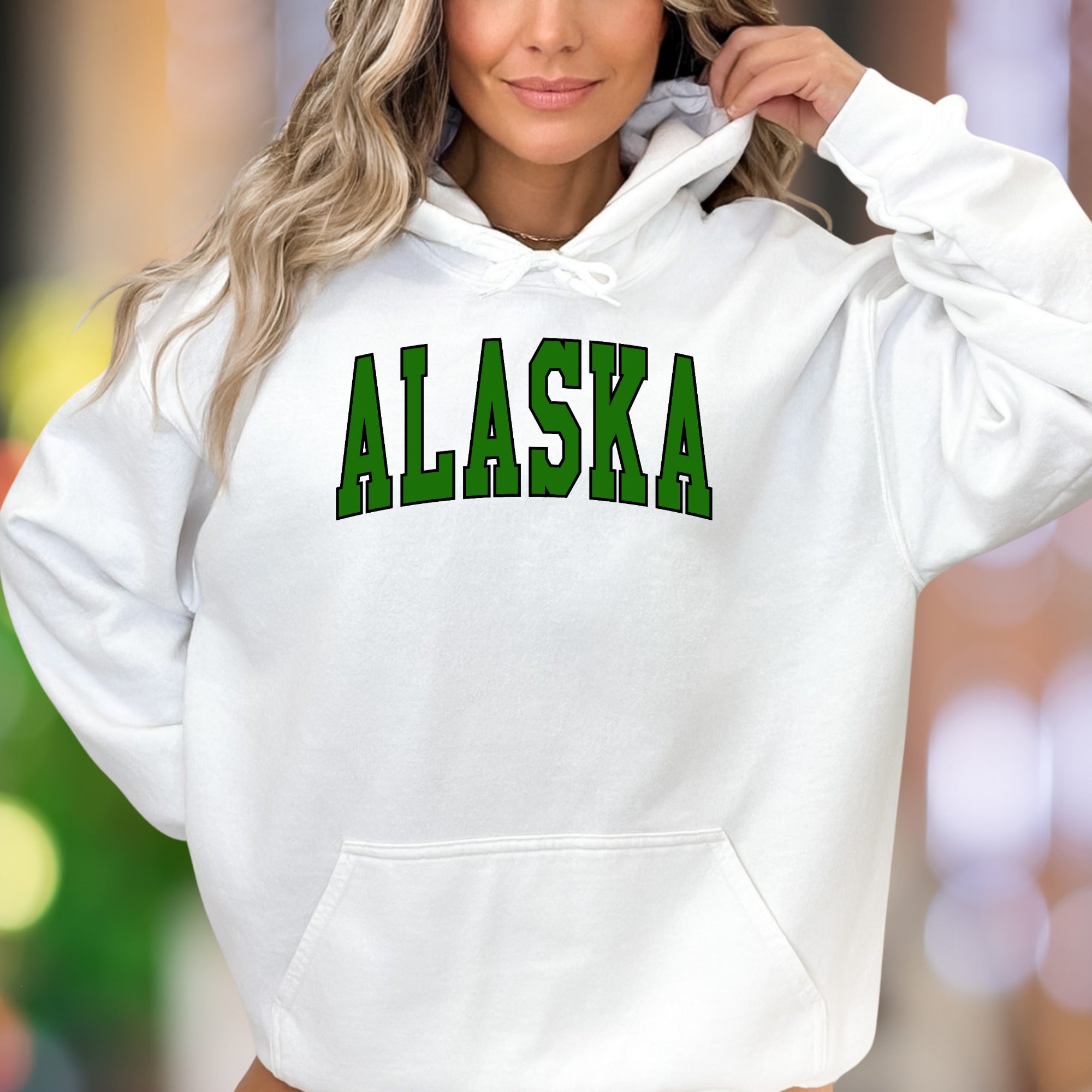 "ALASKA" | Bold Typography Unisex Adult Hoodie | State Pride Apparel