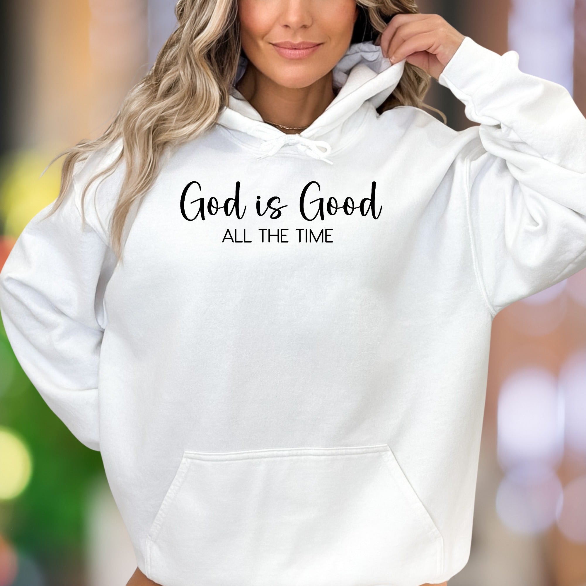 "God is Good ALL THE TIME" | Motivational Typography Unisex Adult Hoodie | Faith-Inspired Lifestyle