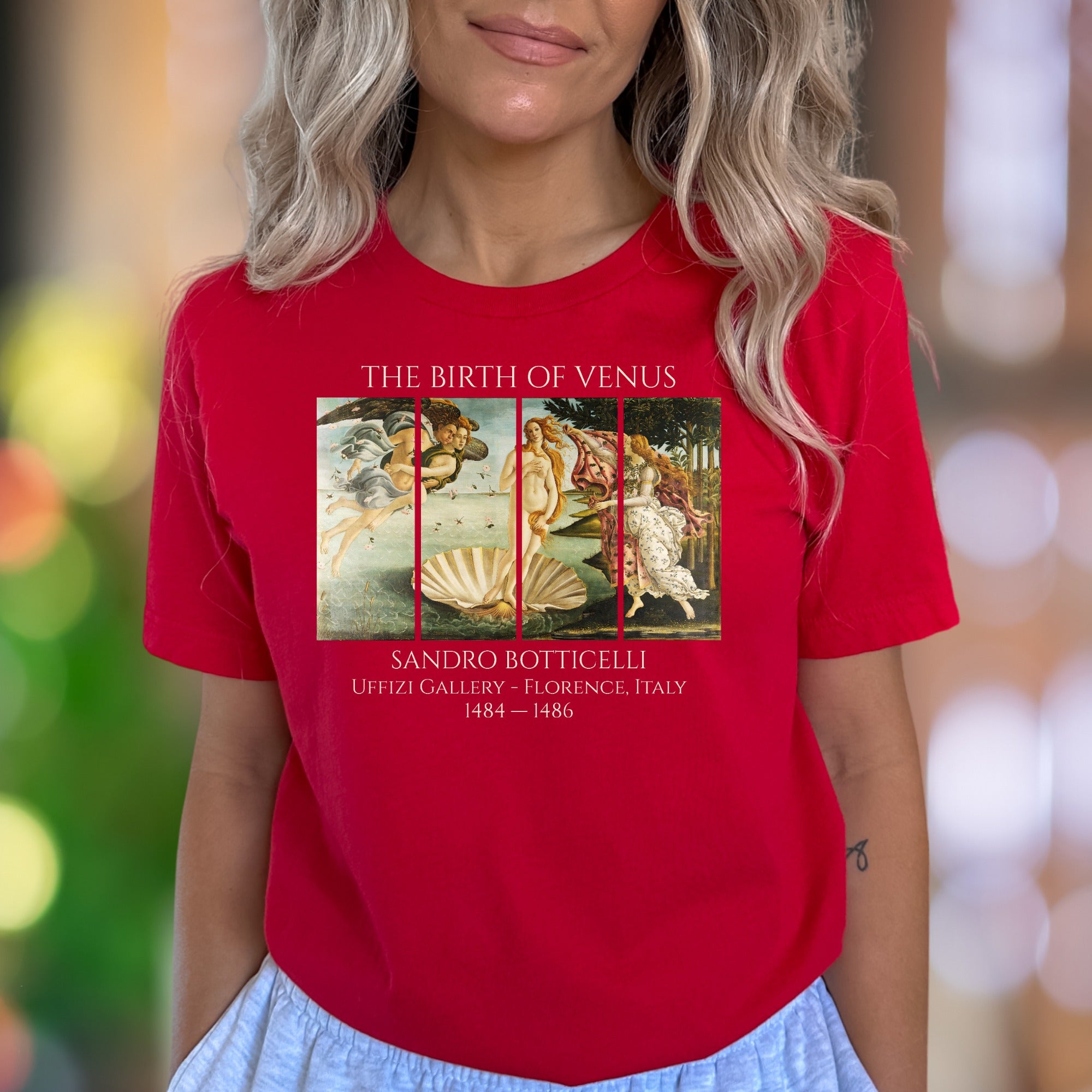 "THE BIRTH OF VENUS" | Art History Graphic Unisex Adult T-Shirt | Renaissance Masterpiece