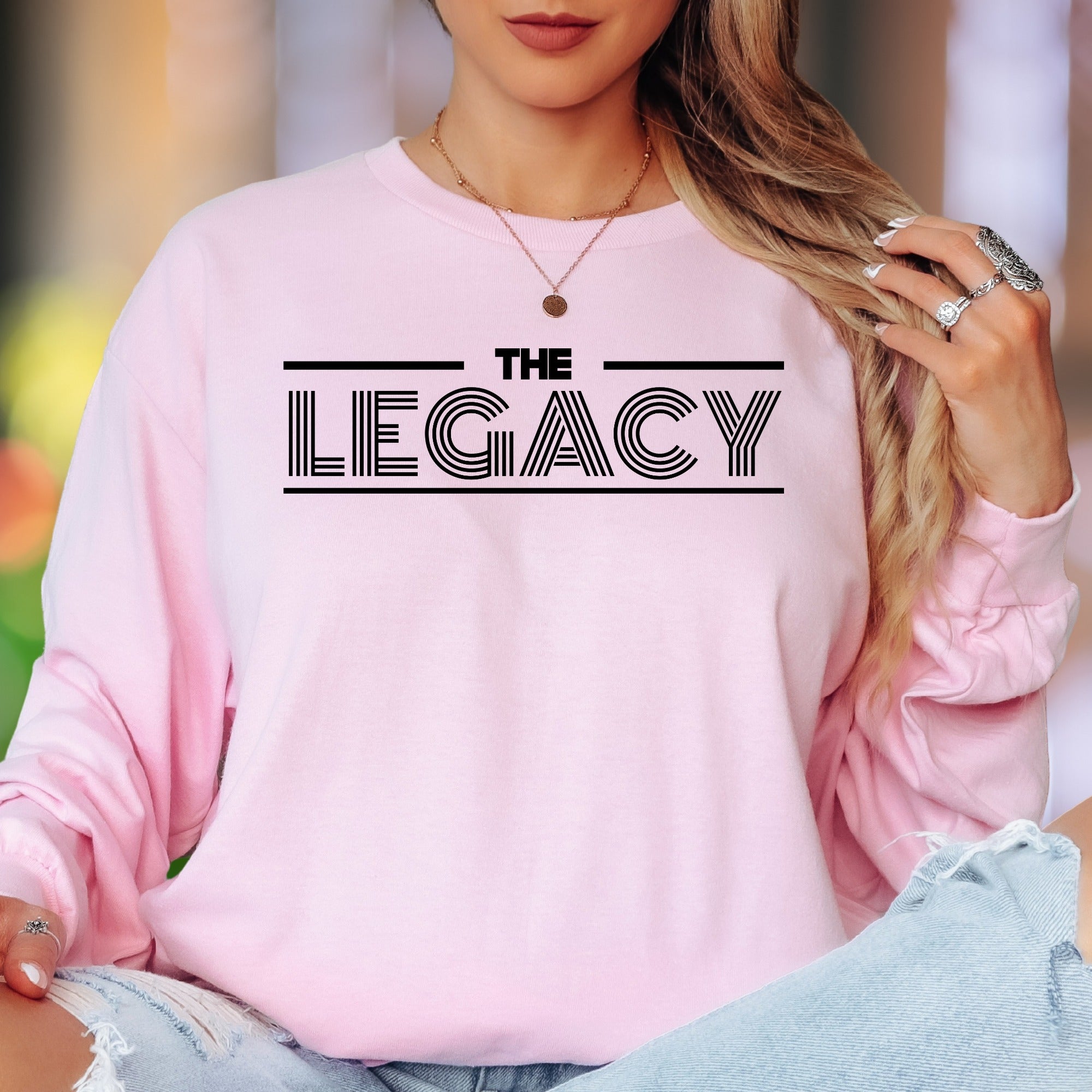 "THE LEGACY" | Bold Typography Unisex Adult Long Sleeve T-Shirt | Heritage & Identity