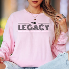 "THE LEGACY" | Bold Typography Unisex Adult Long Sleeve T-Shirt | Heritage & Identity