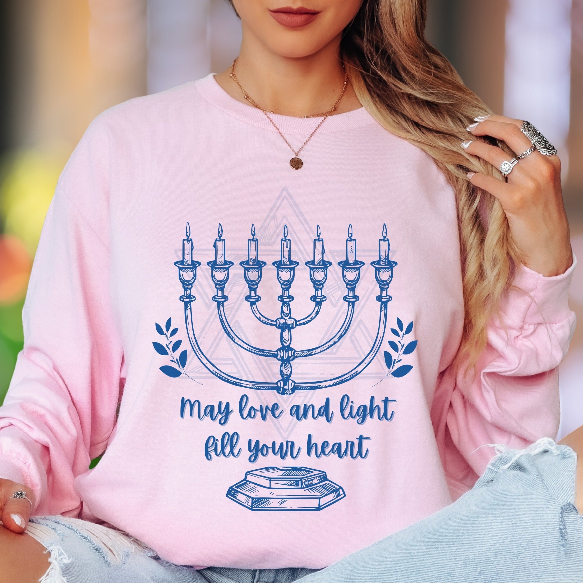 "May Love and Light Fill Your Heart" | Inspirational Illustration Unisex Adult Long Sleeve T-Shirt | Heartfelt Gifting