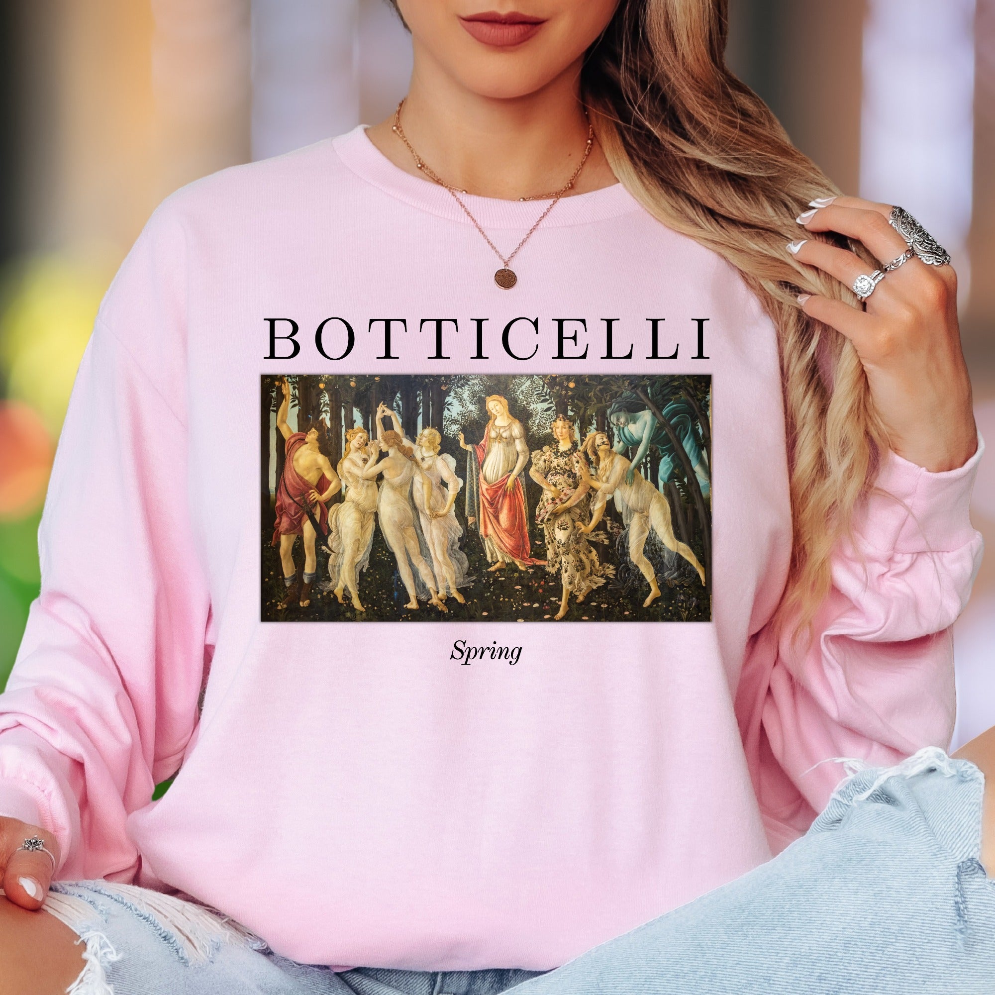 "BOTTICELLI Spring" | Renaissance Art Unisex Adult Long Sleeve T-Shirt | Artistic Expression