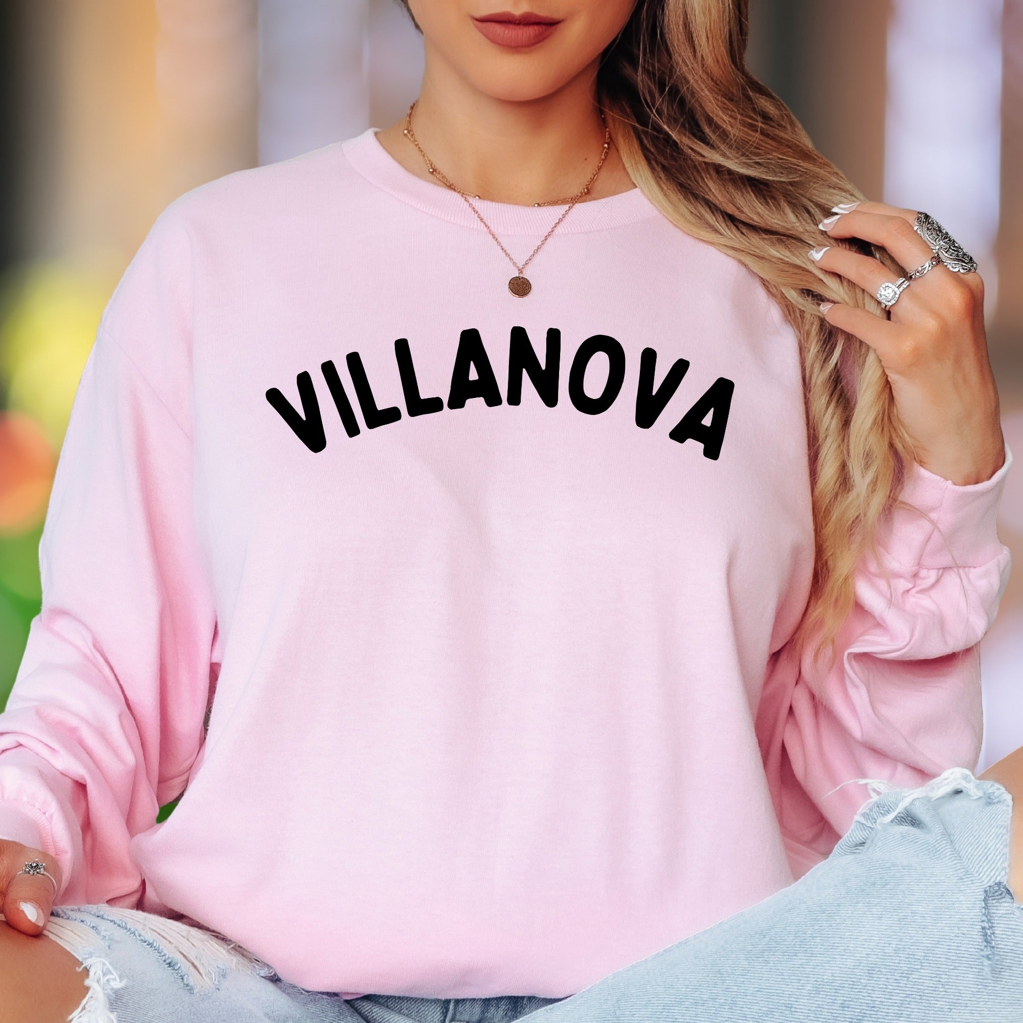 "Villanova" | Collegiate Typography Unisex Adult Long Sleeve T-Shirt | Academic Pride Apparel