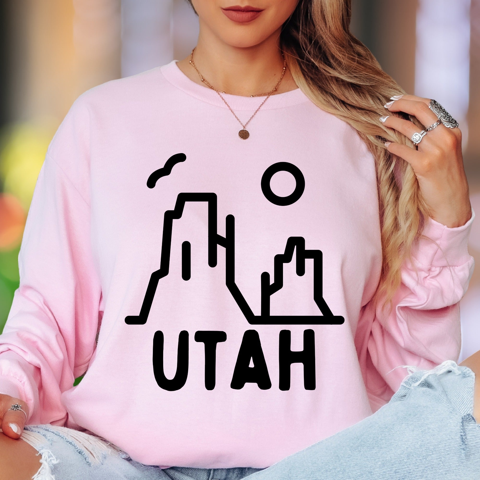 "Utah Scenic" | Minimal Nature Unisex Adult Long Sleeve T-Shirt | Outdoor Enthusiast