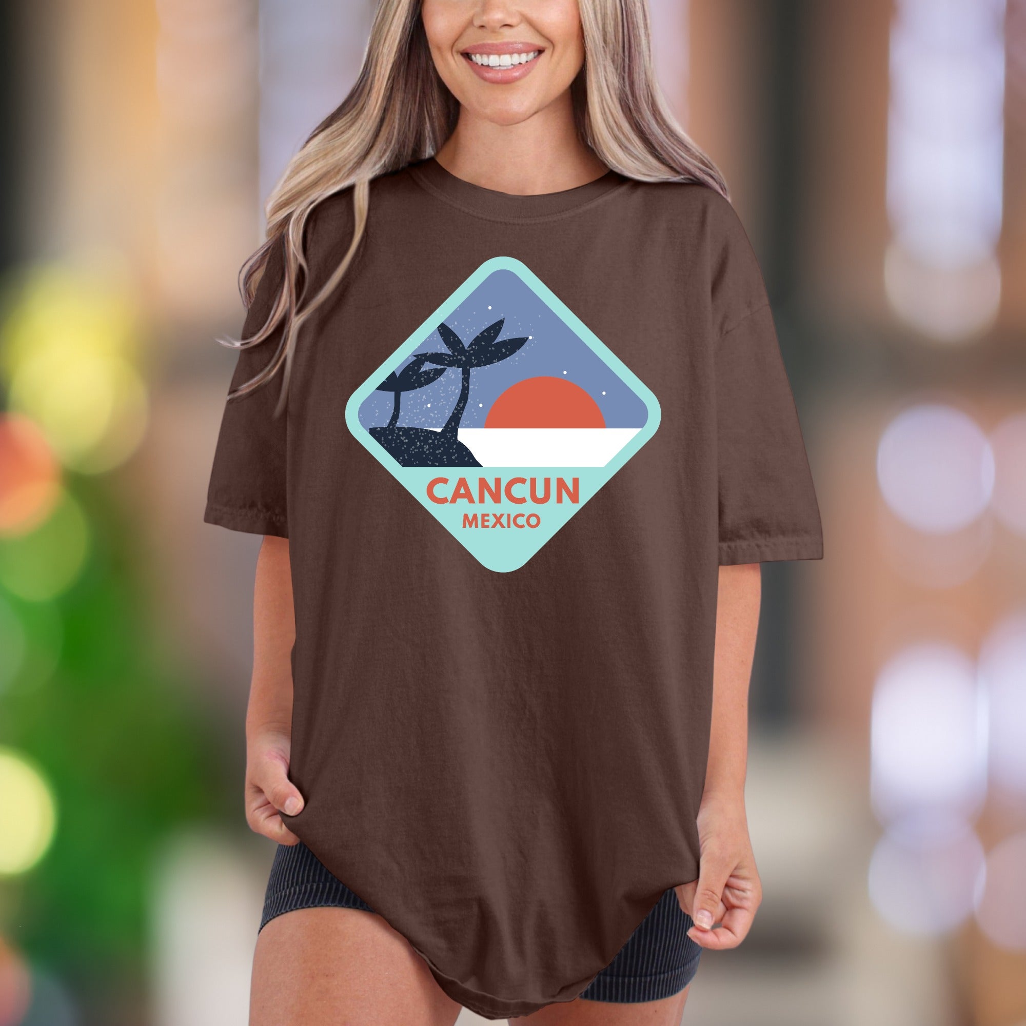 "Cancun Mexico" | Comfort Colors Unisex Adult T-Shirt | Retro Travel Lifestyle