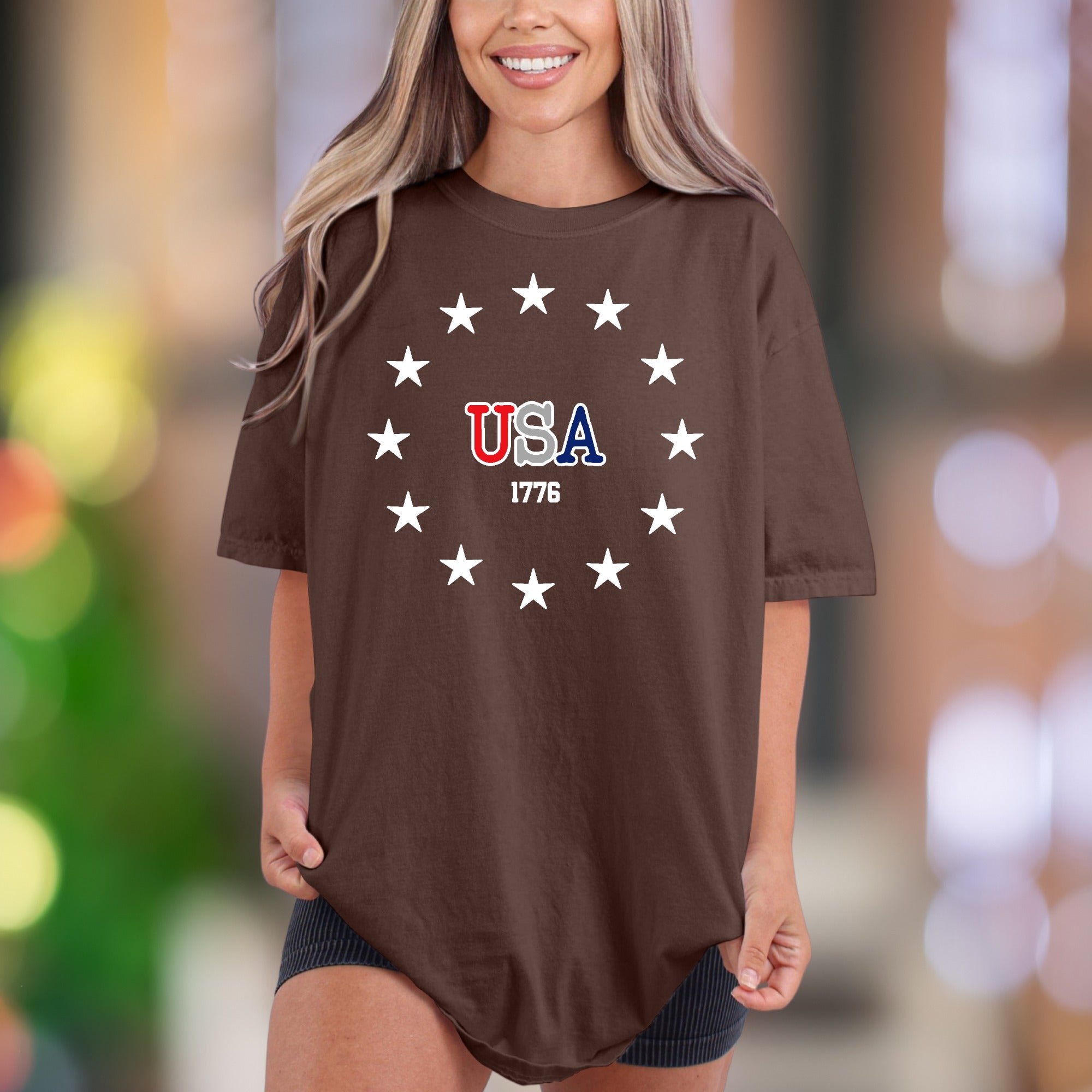 "USA 1776" | Comfort Colors Unisex Adult T-Shirt | Patriotic Vintage Style