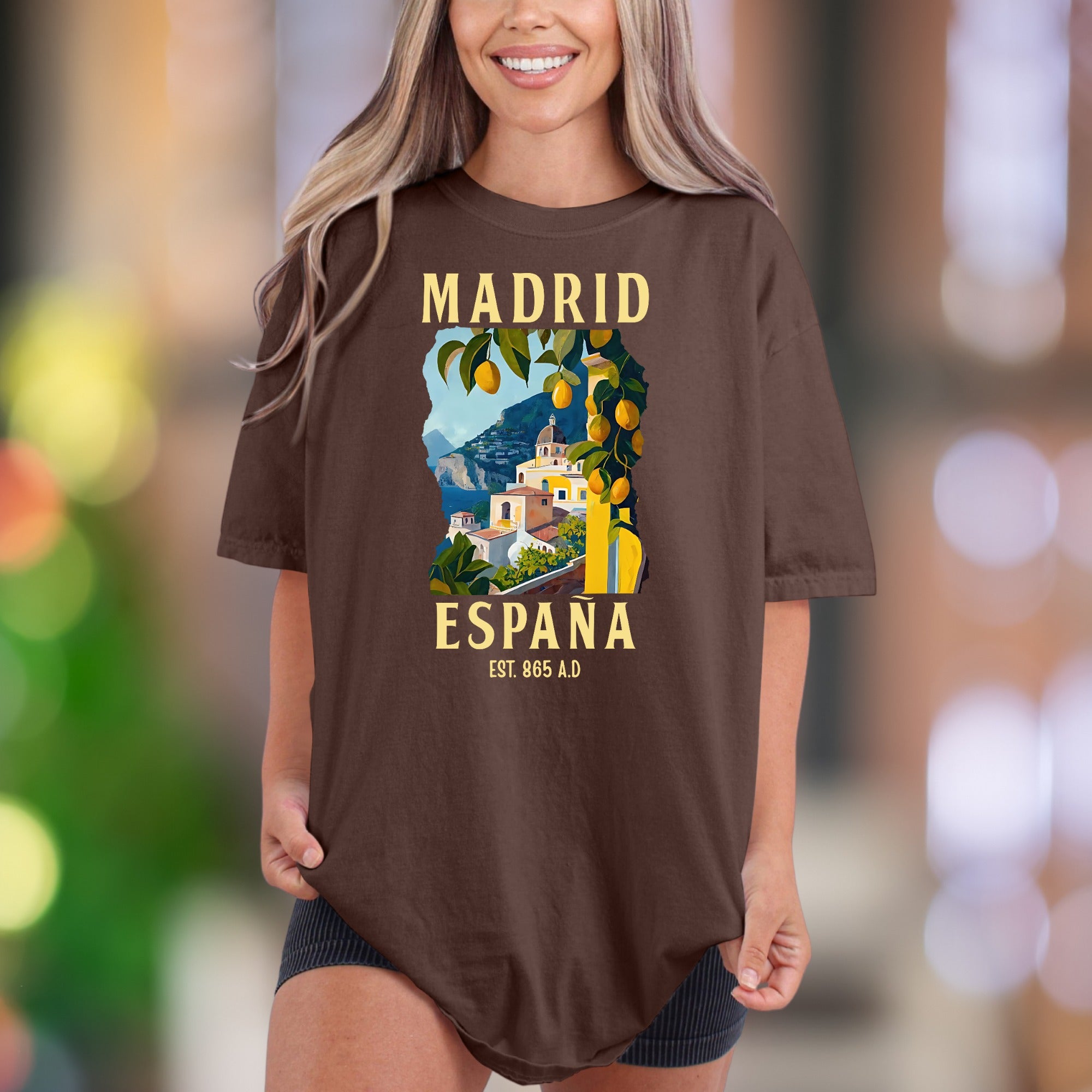 Madrid España Est. 865 A.D. | Comfort Colors Unisex Adult T-Shirt | Vintage Travel Lifestyle