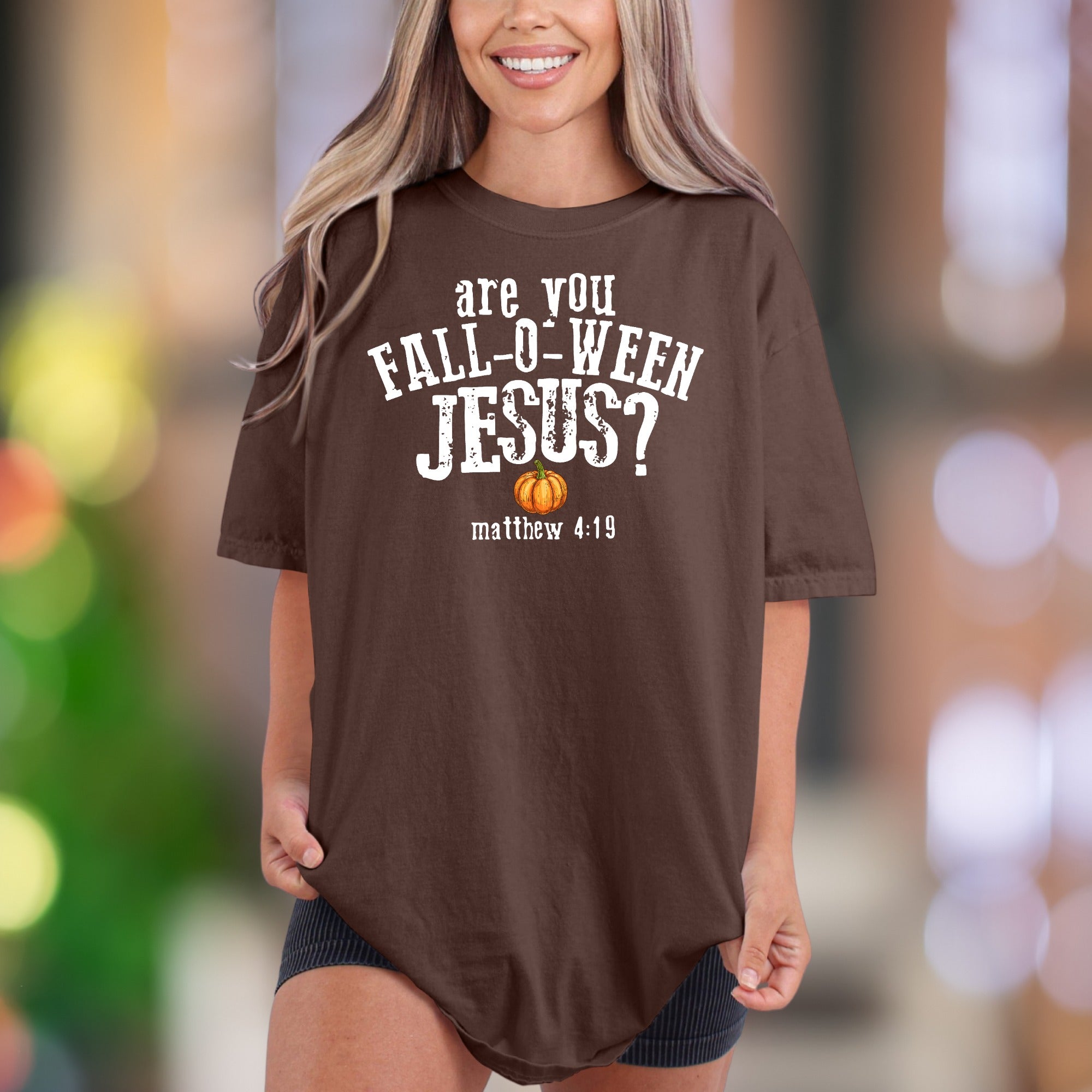 “Are You Fall-O-WEEN Jesus?" | Comfort Colors Unisex Adult T-Shirt | Humorous Fall Faith Tee
