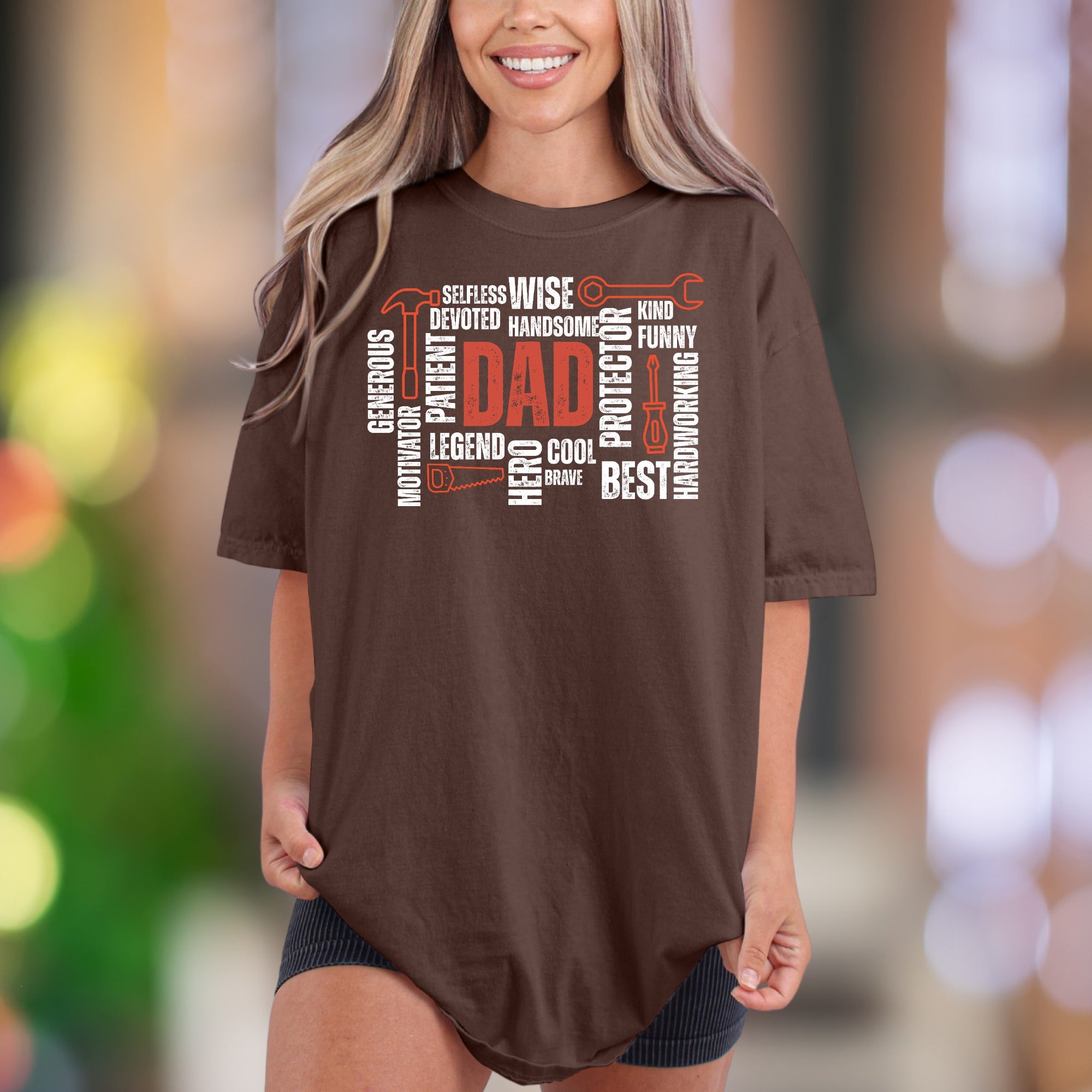 "Dad" Word Cloud | Comfort Colors Unisex Adult T-Shirt | Heartfelt Lifestyle Gift