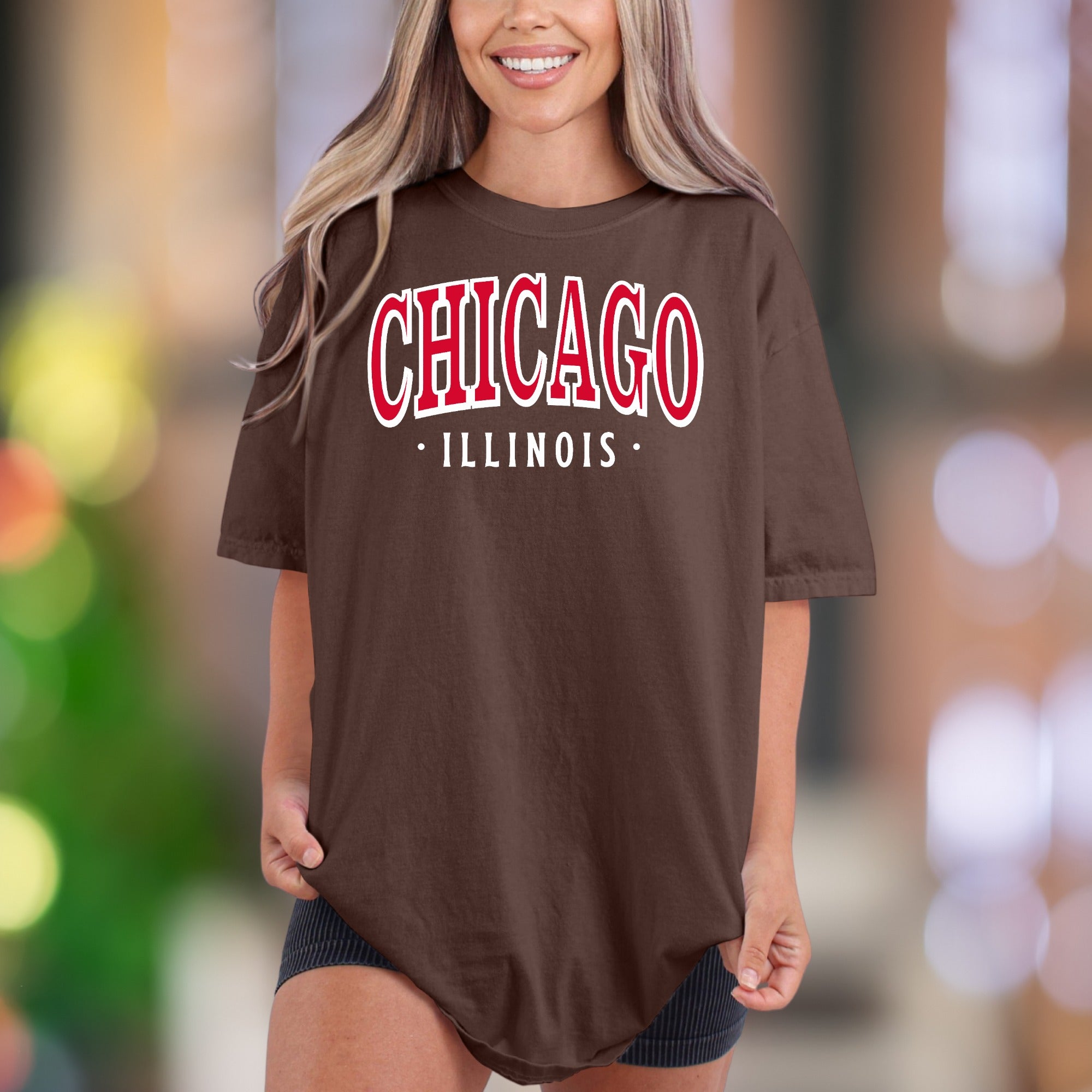 "CHICAGO • ILLINOIS •" | Comfort Colors Unisex Adult T-Shirt | Classic City Style