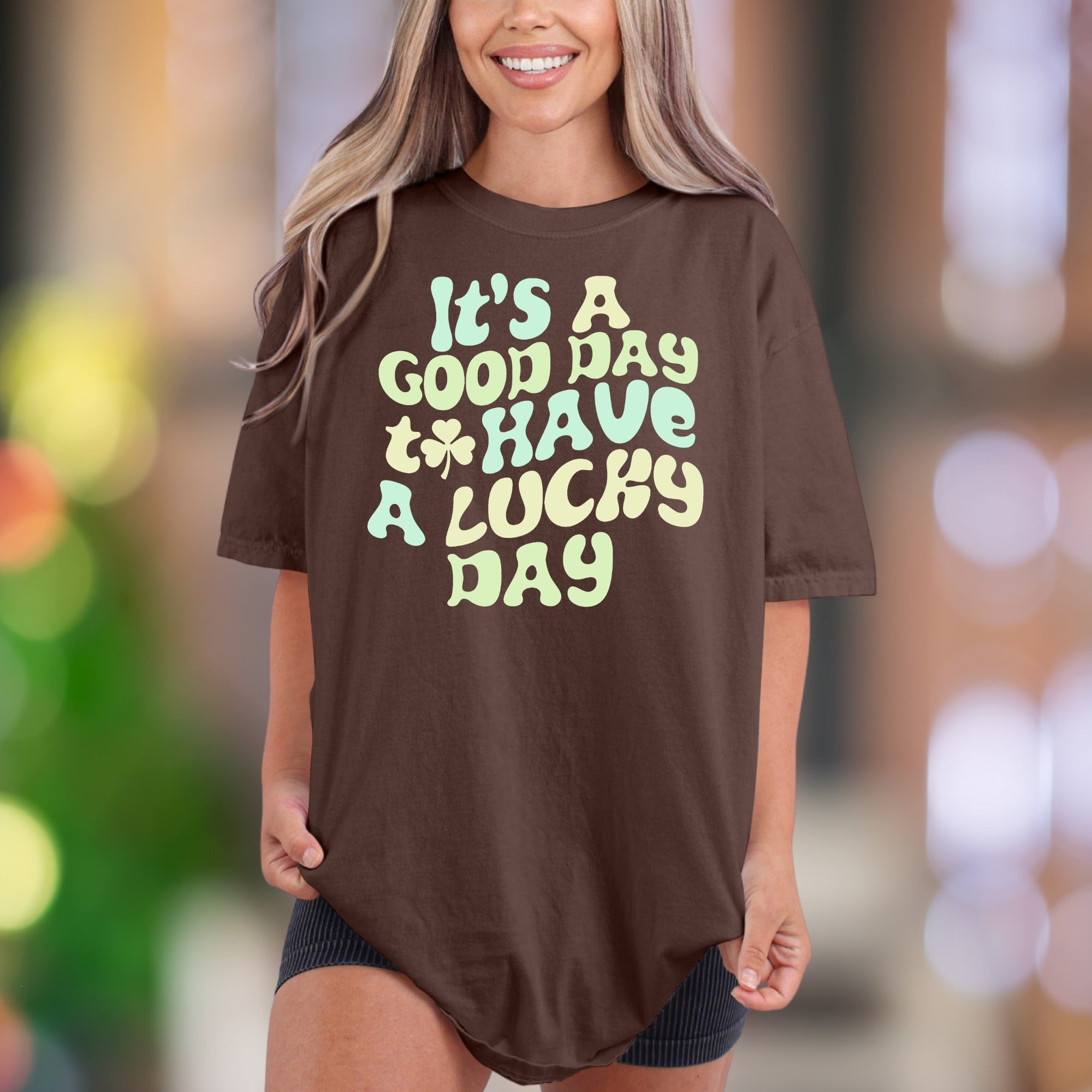 "It's A Good Day To Have A Lucky Day" | Comfort Colors Unisex Adult T-Shirt | Retro Lucky Day Tee