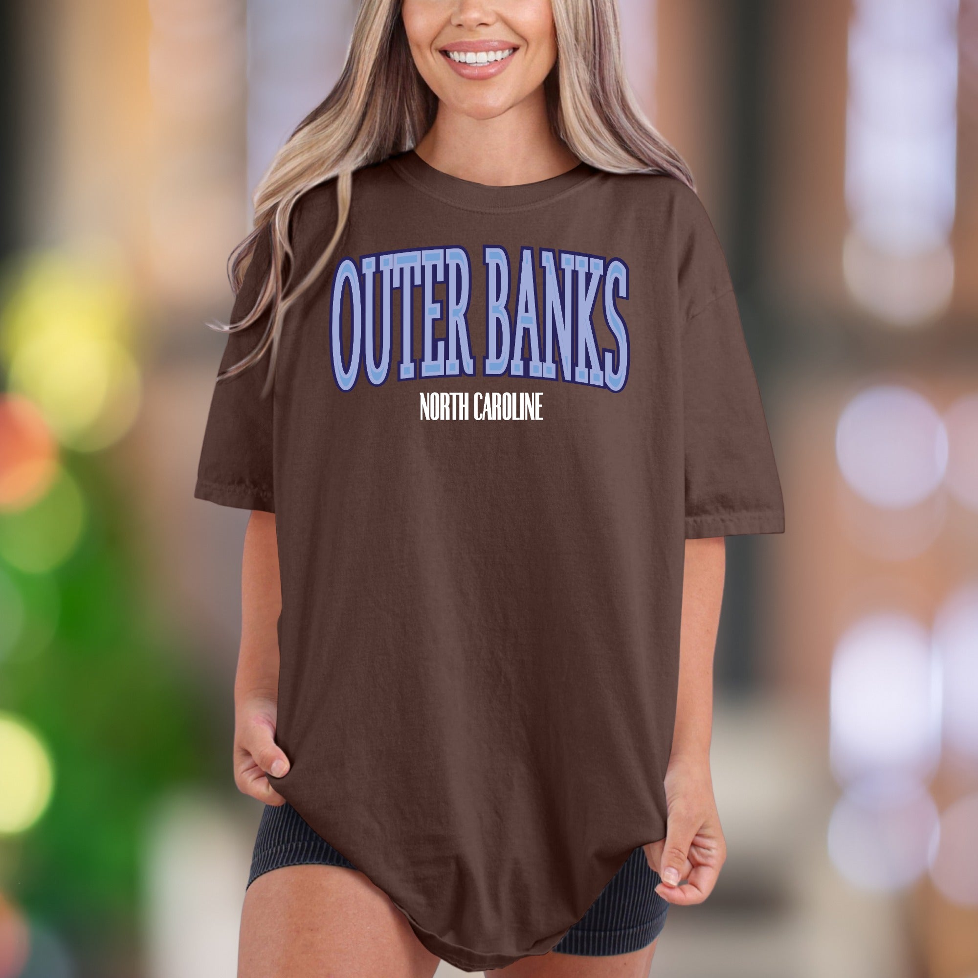 "Outer Banks North Carolina" | Comfort Colors Unisex Adult T-Shirt | Retro Coastal Lifestyle