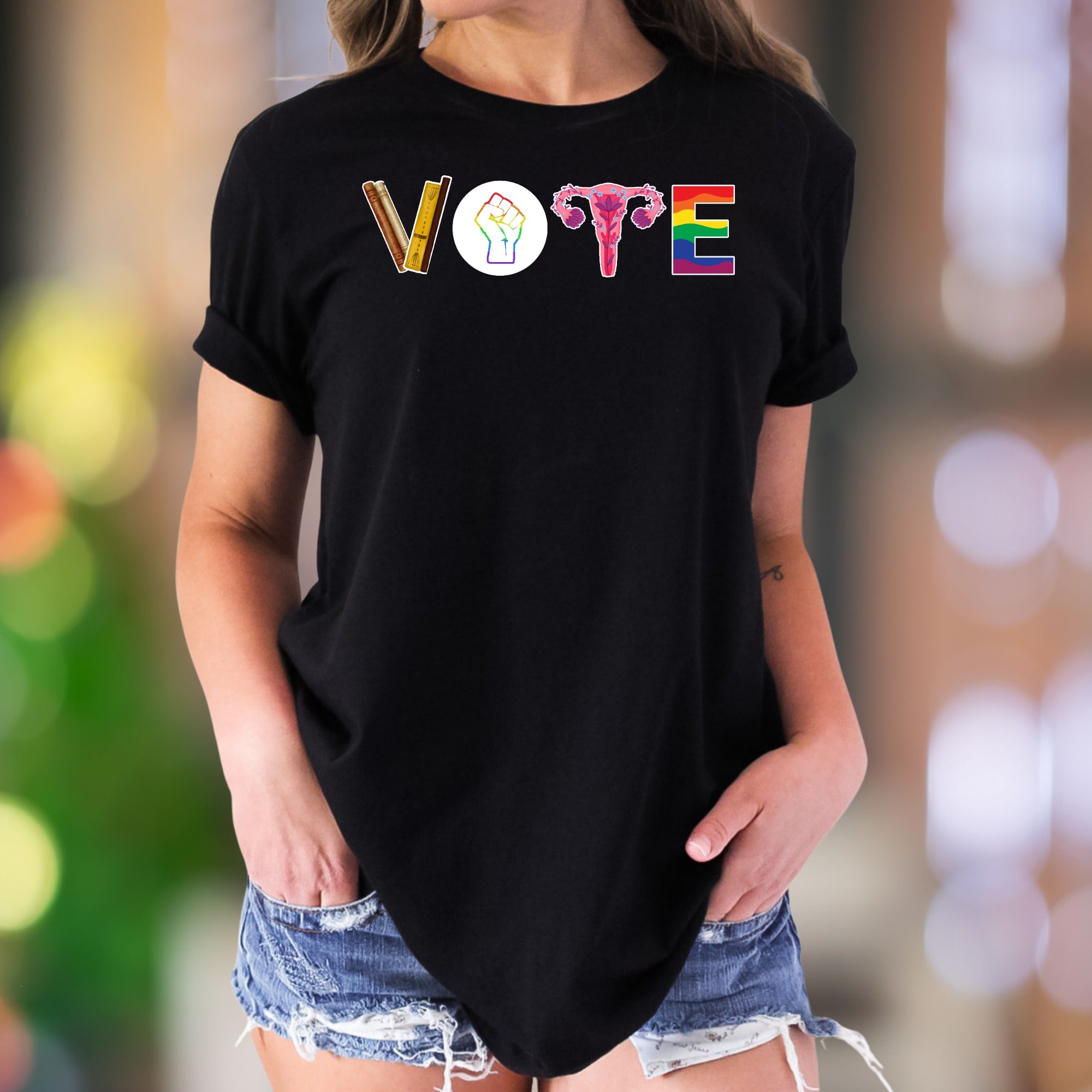 "VOTE" | Bold Typography Graphic Unisex Adult T-Shirt | Empowering Lifestyle