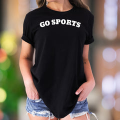 "GO SPORTS" | Funny Typography Unisex Adult T-Shirt | Casual Humor