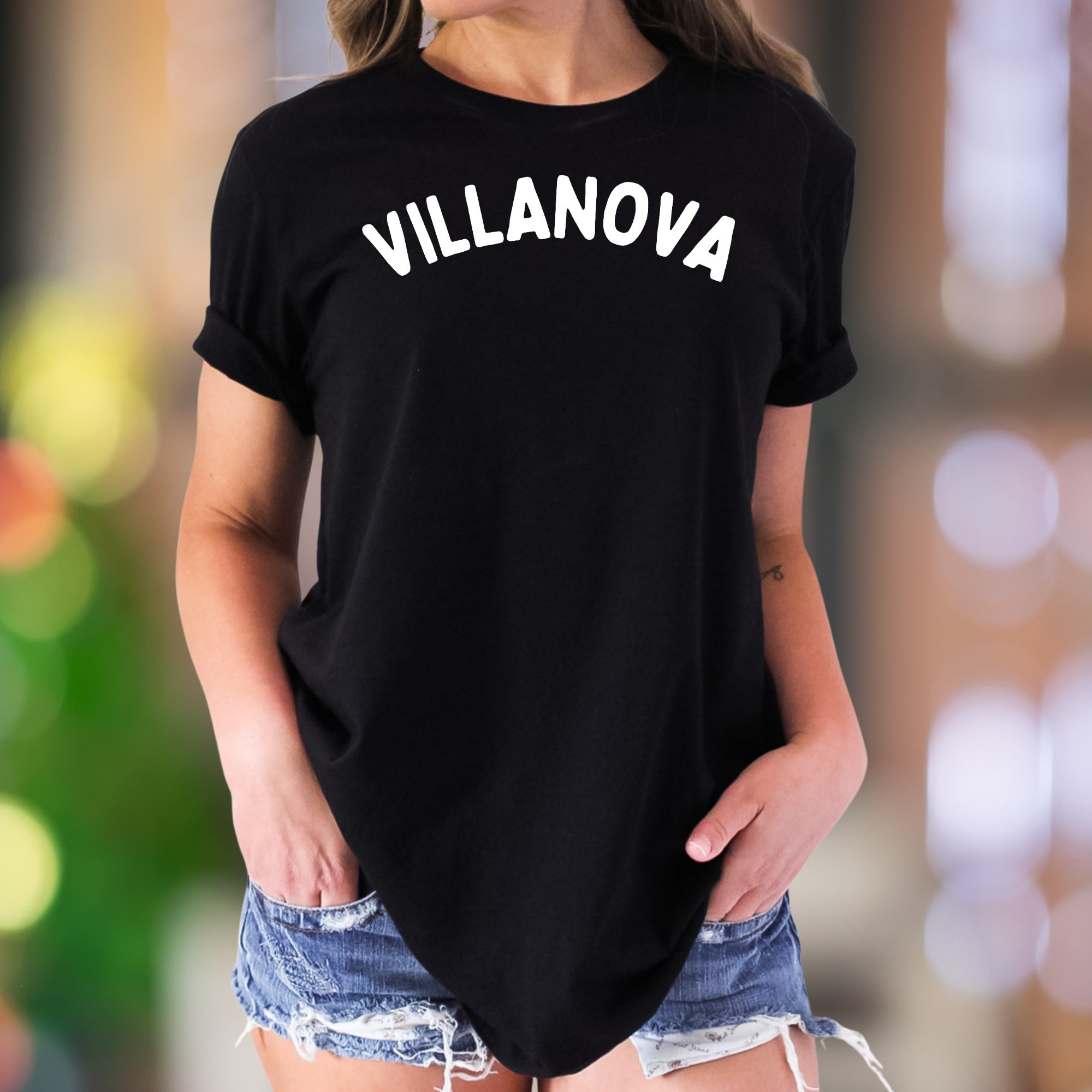 "Villanova" | Arched Text Unisex Adult T-Shirt | Classic University Style