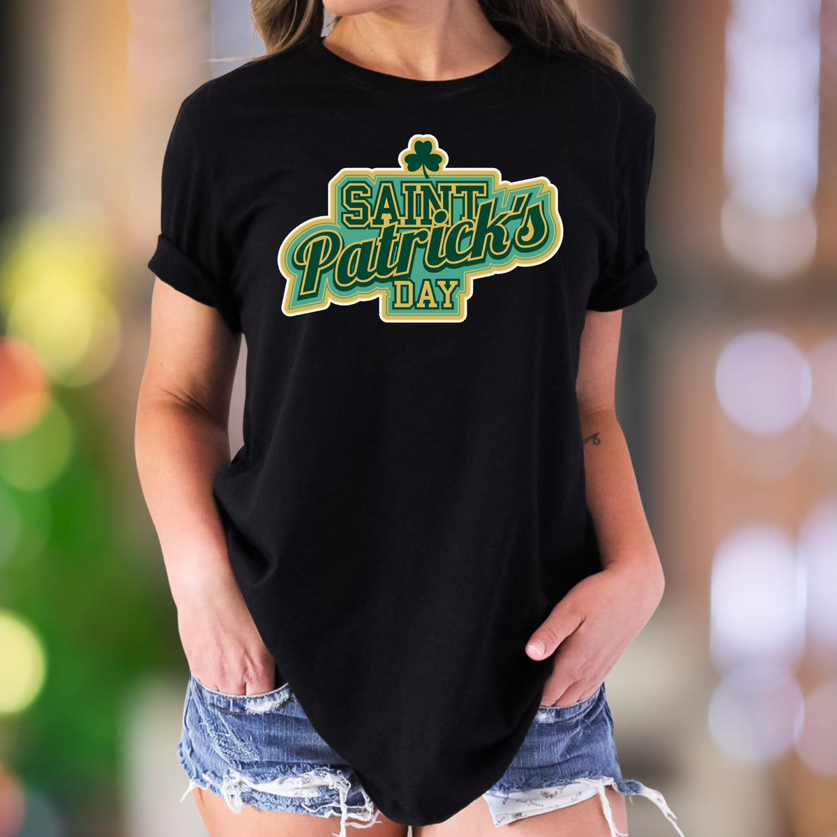 "Saint Patrick's Day" | Retro Typography Unisex Adult T-Shirt | Festive Celebration Wear