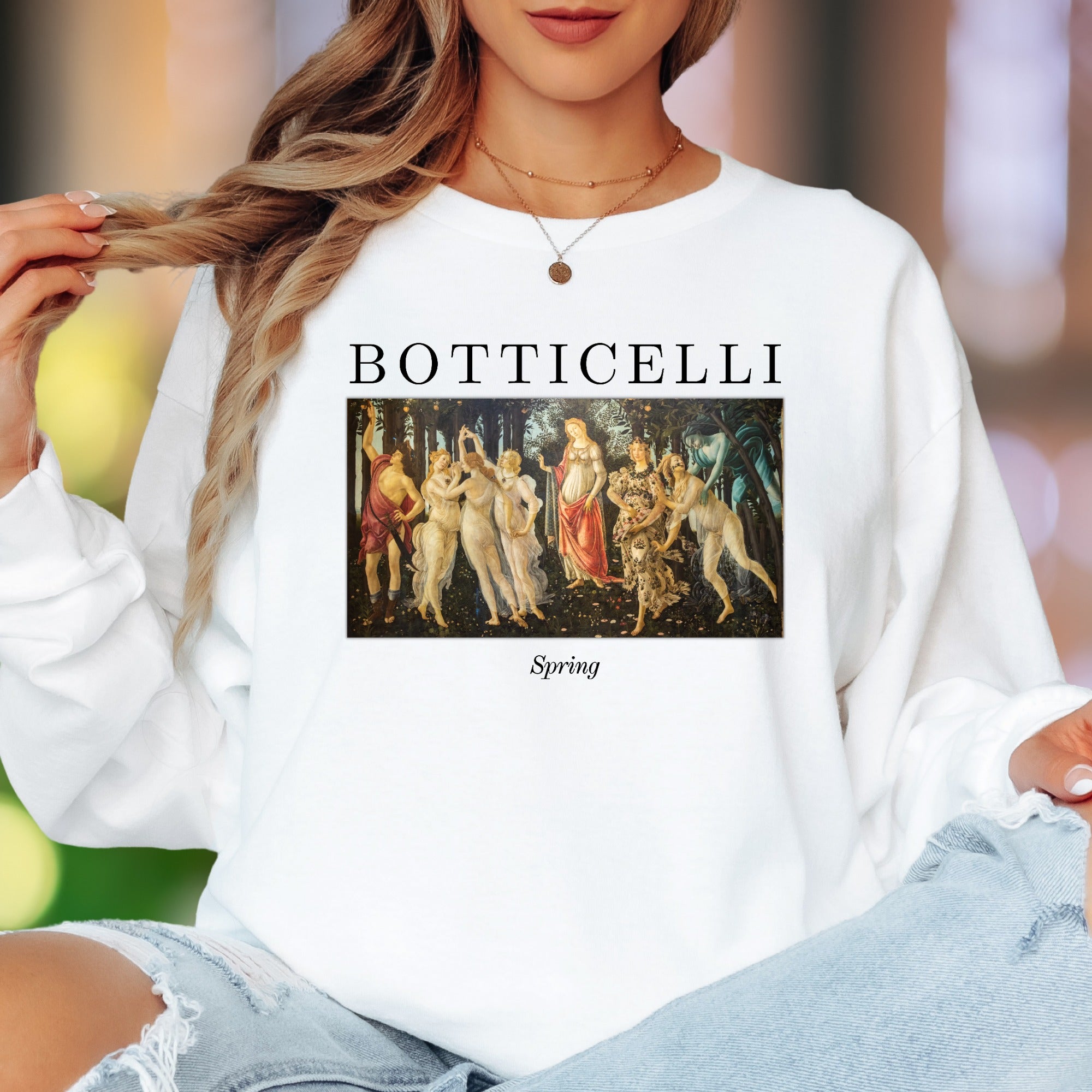 "BOTTICELLI Spring" | Renaissance Art Unisex Adult Long Sleeve T-Shirt | Artistic Expression