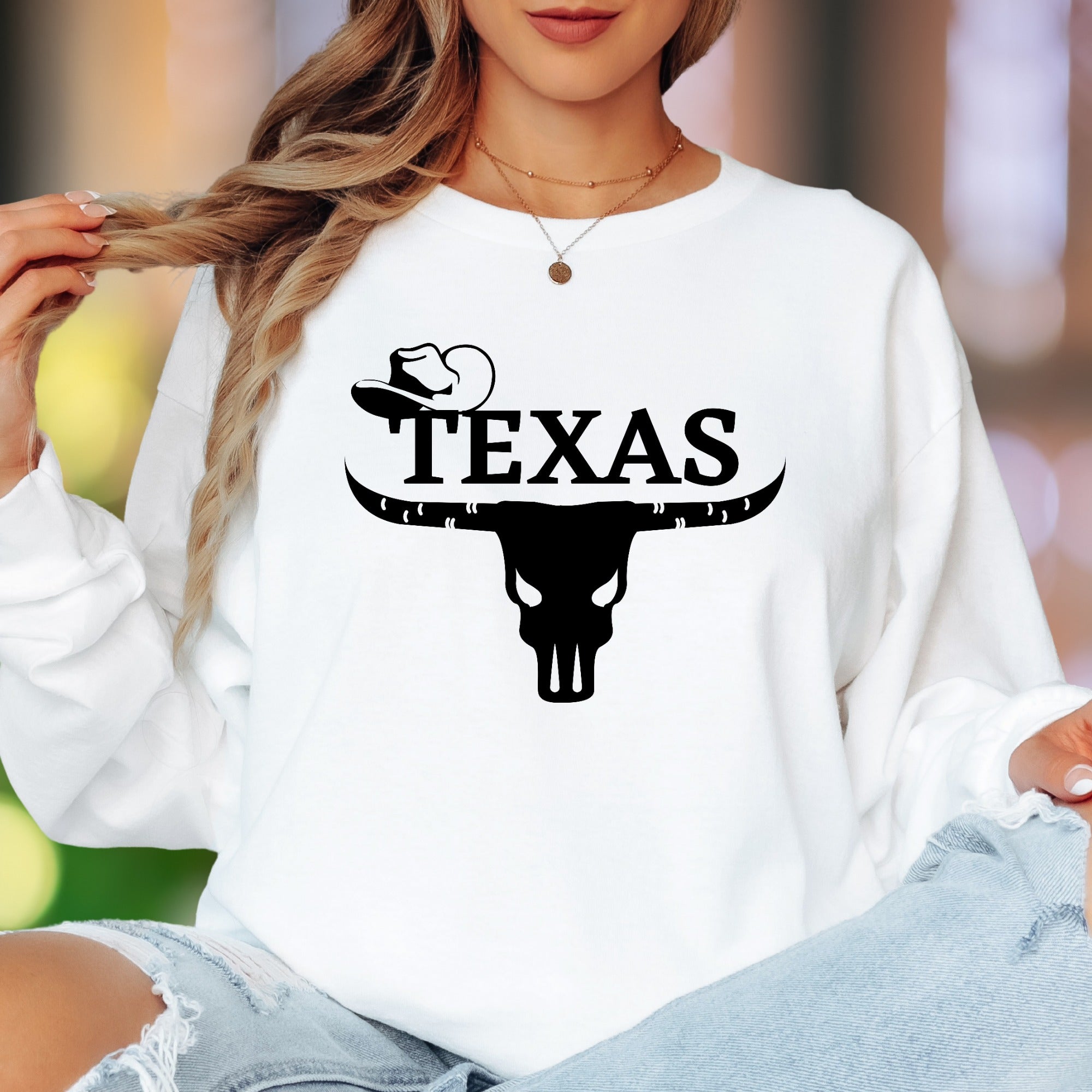 "TEXAS" | Western Graphic Unisex Adult Long Sleeve T-Shirt | Lone Star Lifestyle
