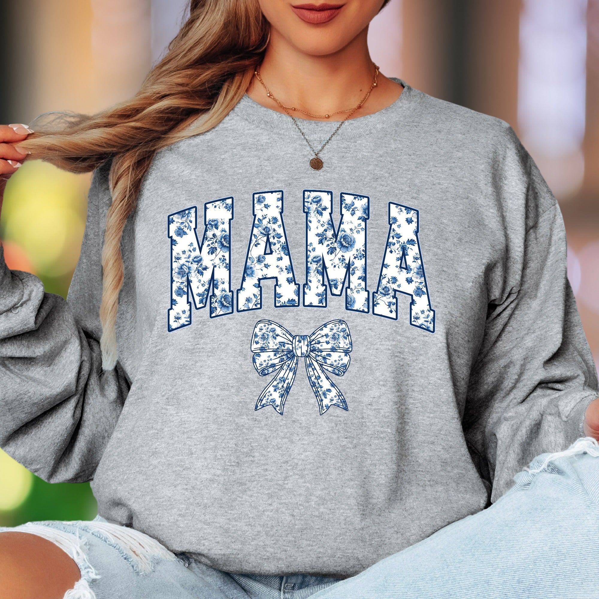"MAMA" | Vintage Floral Unisex Adult Long Sleeve T-Shirt | Motherhood Lifestyle