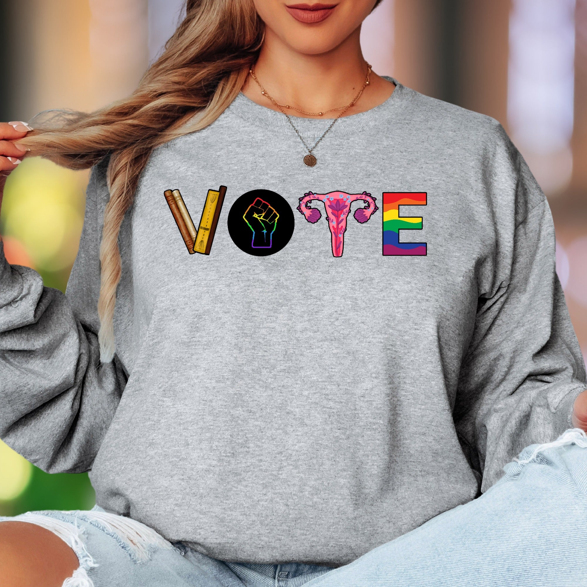 "VOTE" | Bold Activism Unisex Adult Long Sleeve T-Shirt | Empowered Lifestyle